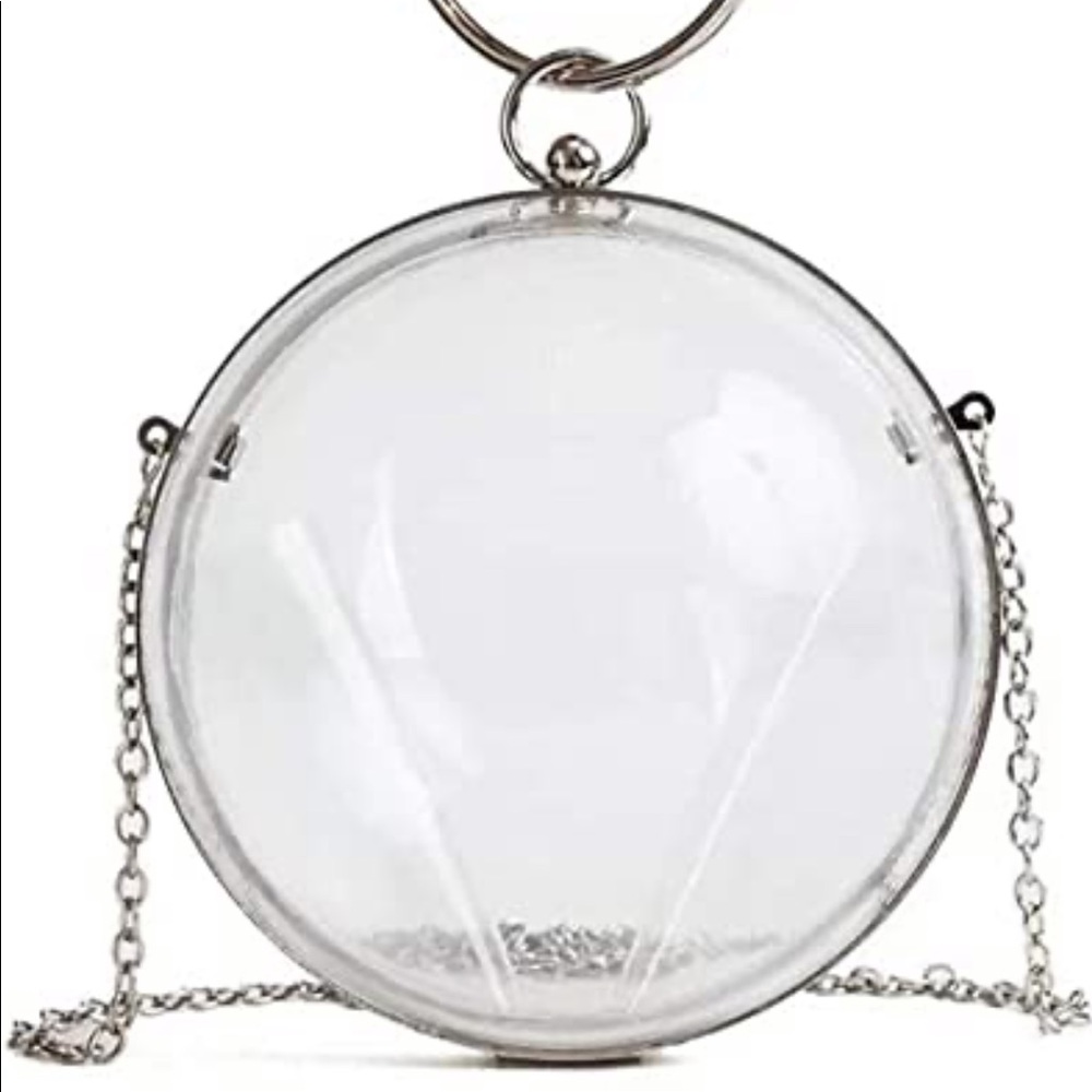 NWT clear acrylic hand purse